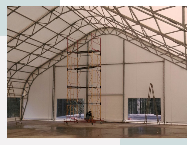 Шатровые ангары в Мытищах