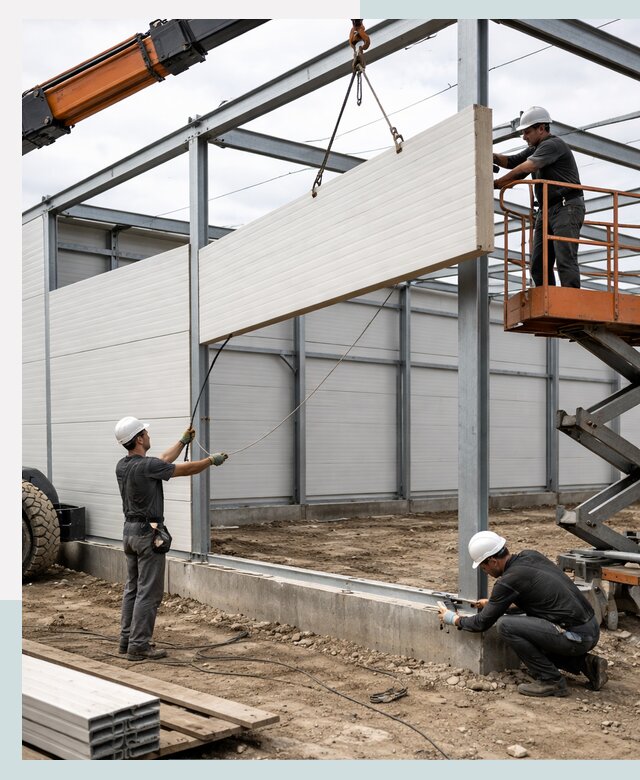 Строительство складов из сэндвич панелей в Мытищах под ключ
